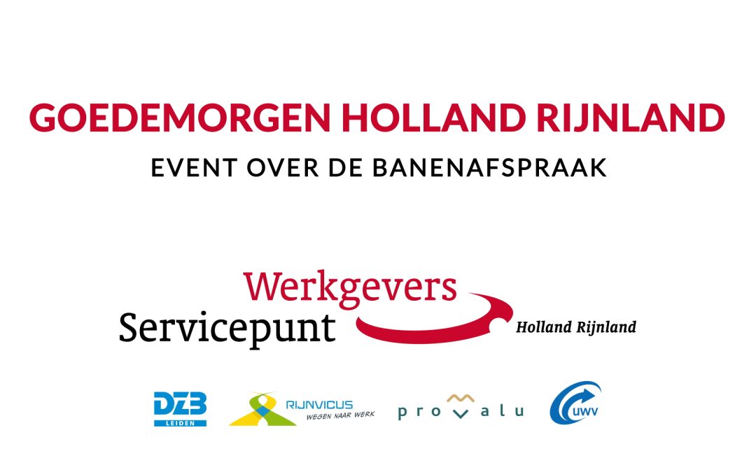 Goedemorgen Holland Rijnland event over de banenafspraak - logo WSP HR