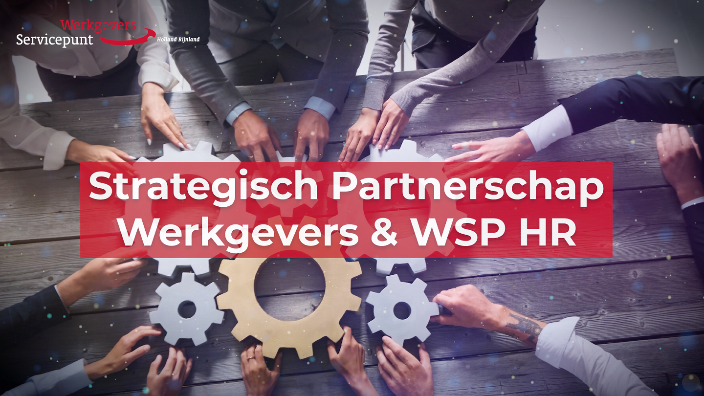 Banner van de WSP Holland Rijnland themabijeenkomst Strategisch Partnerschap